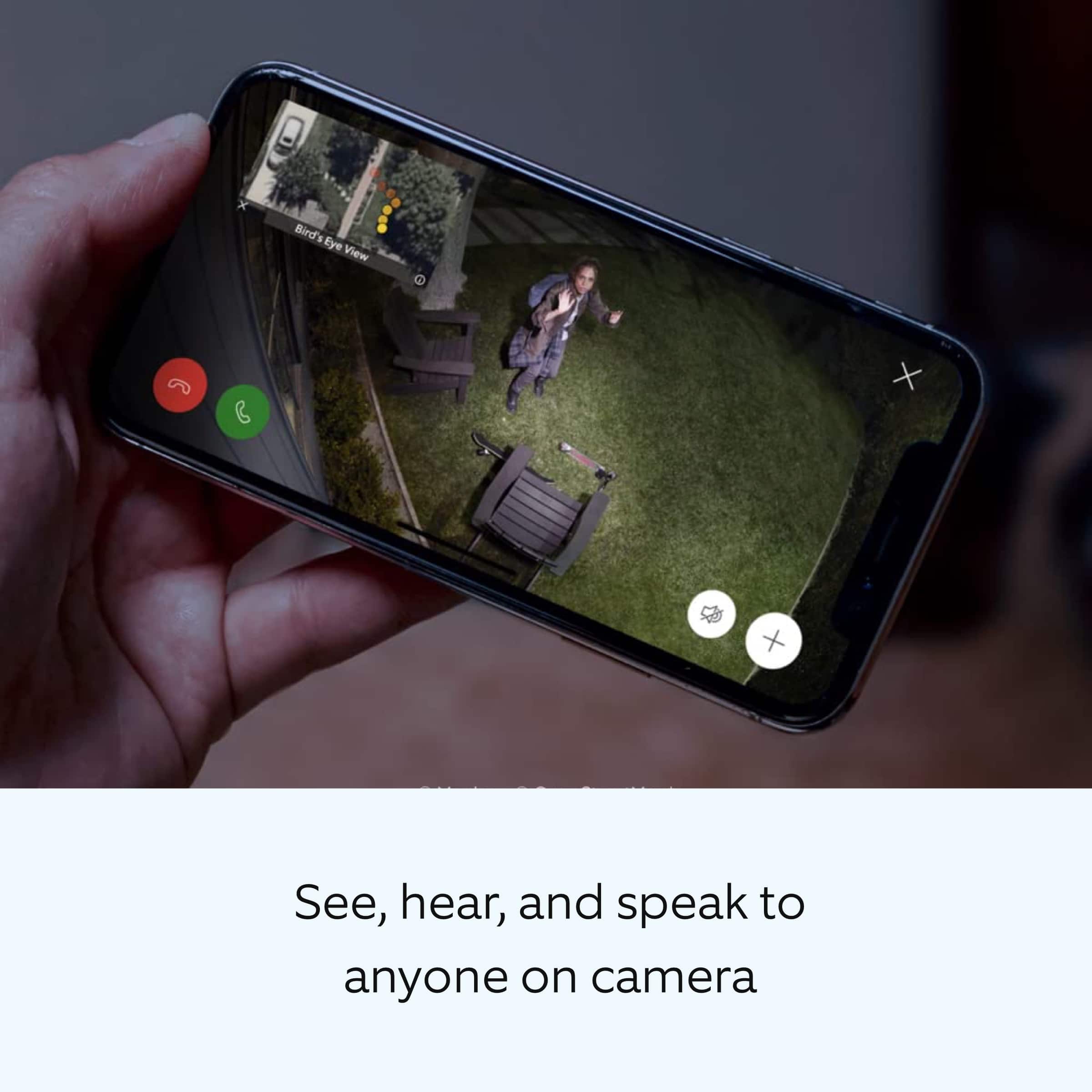 Bird's Eye View X + See, hear, and speak to anyone on camera