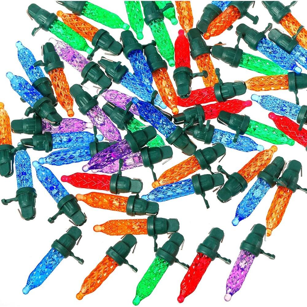 Alt View 2. MOSZAR LLC - 60-Pack Multicolor LED Christmas Replacement Mini Bulbs for String Lights.