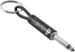 PopMarket - Misfits - Pluginz - Misfits - Guitar Plug Keychain - Misfits Logo - NOVELTIES - Multicolor