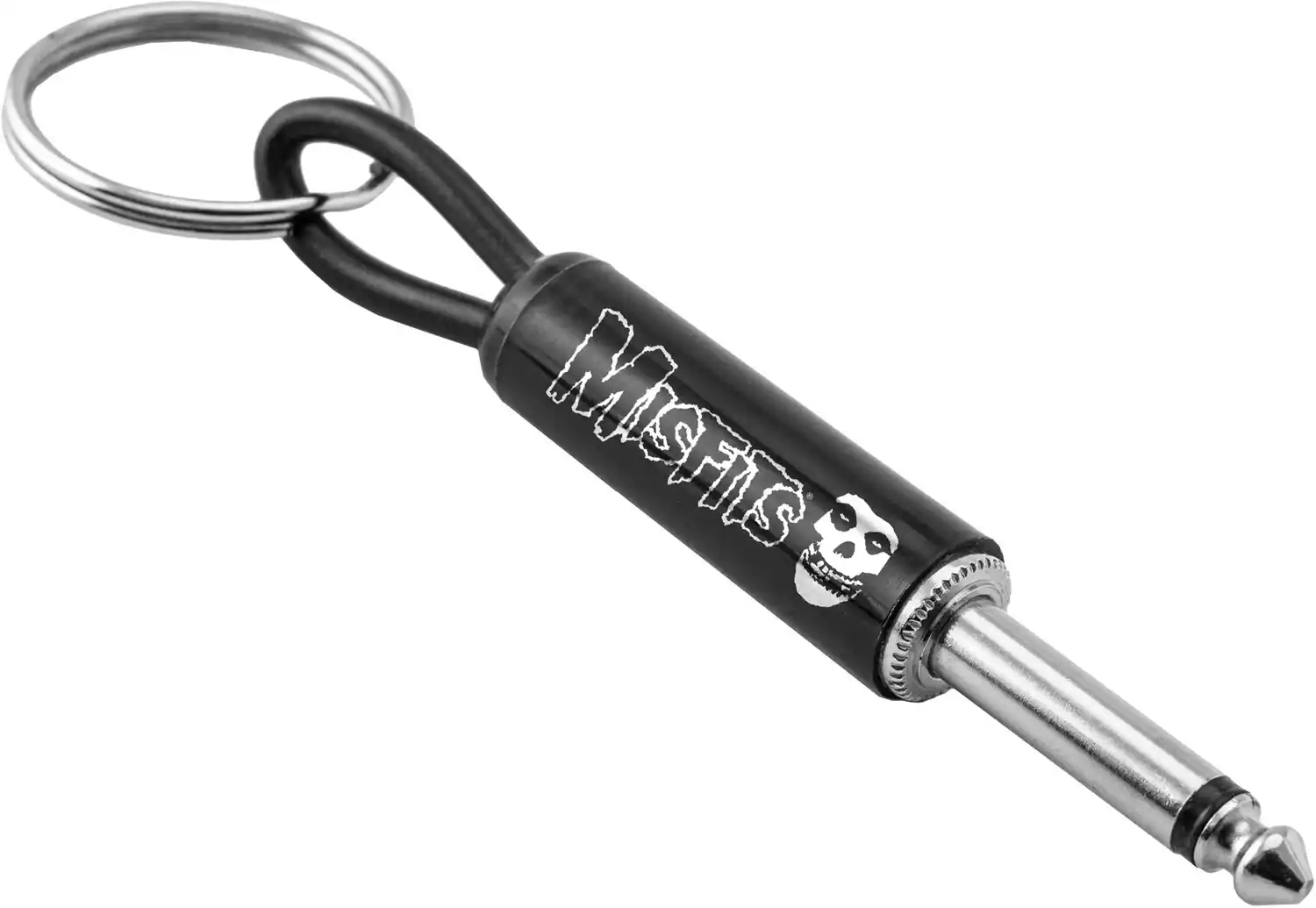 Front. PopMarket - Misfits - Pluginz - Misfits - Guitar Plug Keychain - Misfits Logo   - NOVELTIES - Multicolor.