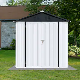 Mondawe - 6x4 Ft Outdoor Storage Sheds with Apex Roof - White