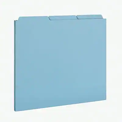 Front. Pendaflex - Pendaflex Blank Index File Guide, Letter, Blue, 100/Box (PN203) - Blue.