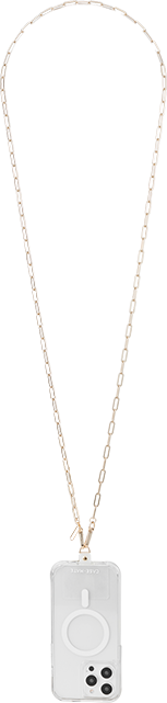 Front. Case-Mate - Case-Mate Phone Crossbody Attaches To Any Phone Case Gold Chain - Gold.