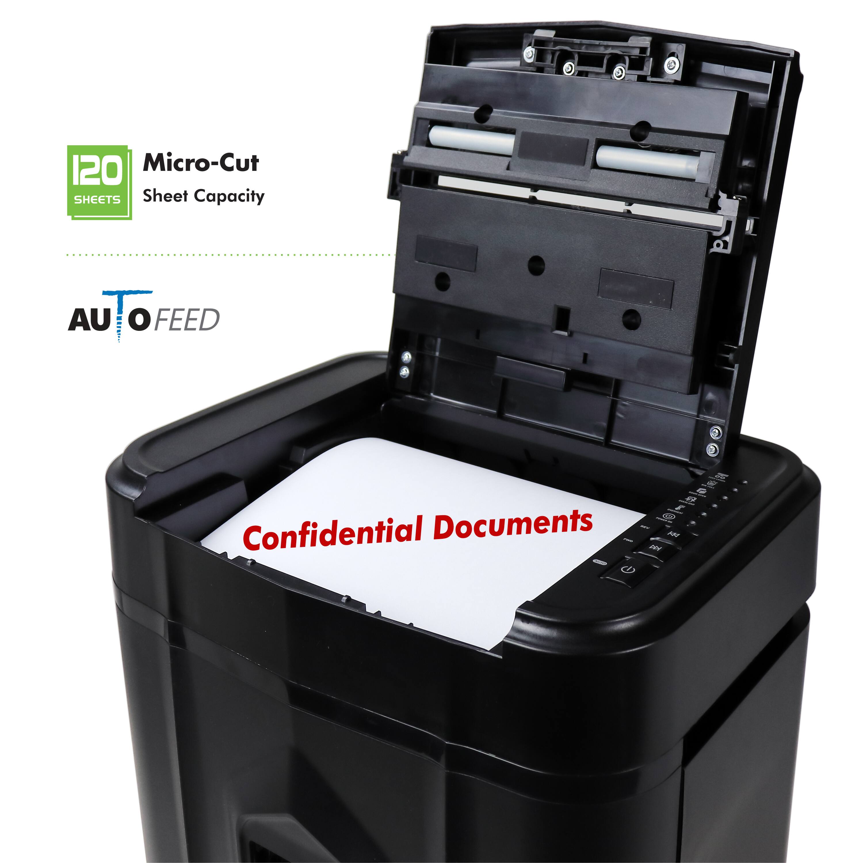 120 Micro-Cut SHEETS Sheet Capacity  
AUTO FEED  
Confidential Documents