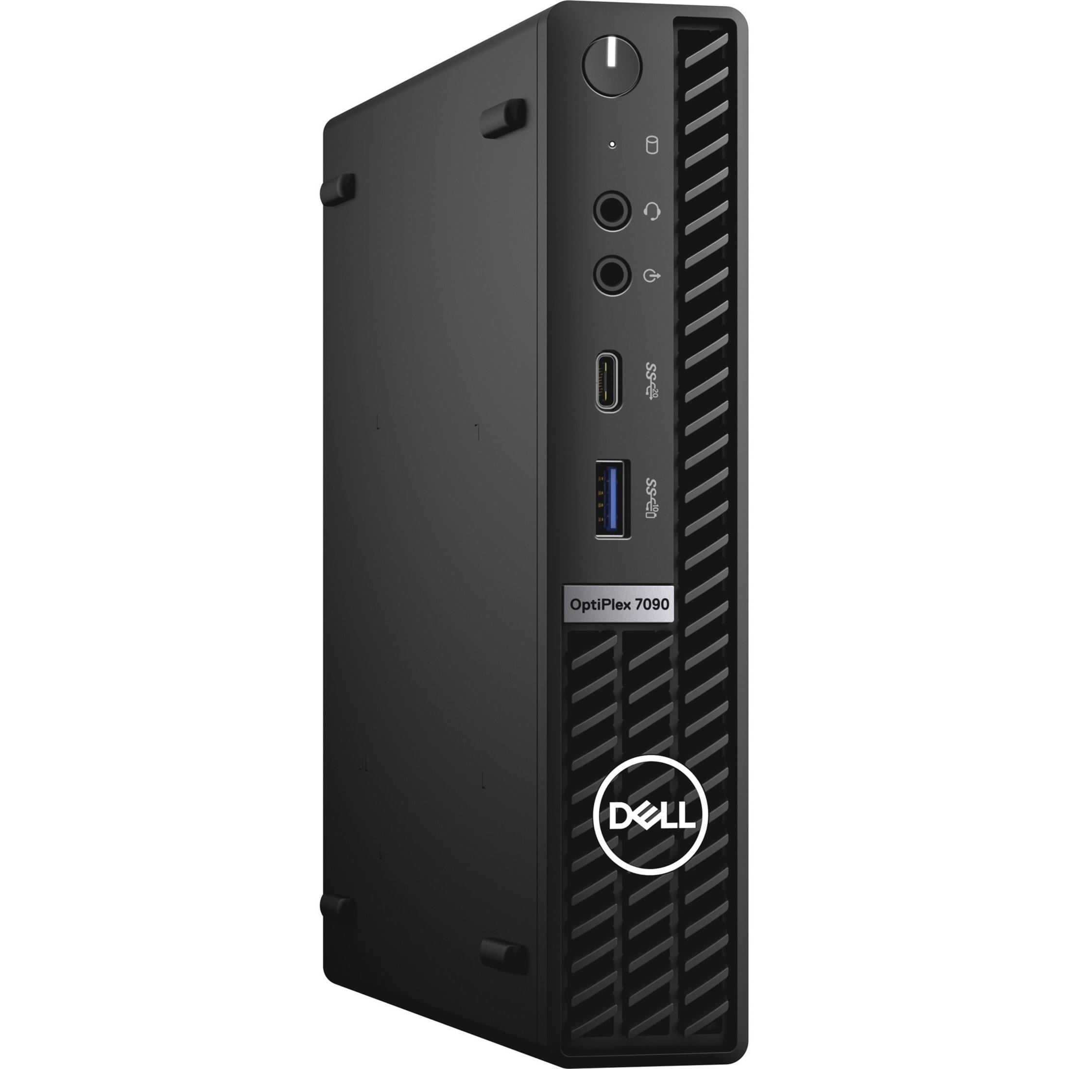 Front. Dell - OptiPlex 7000 Desktop - Intel i7-11700T - 16 GB Memory - 512 GB SSD - Black.