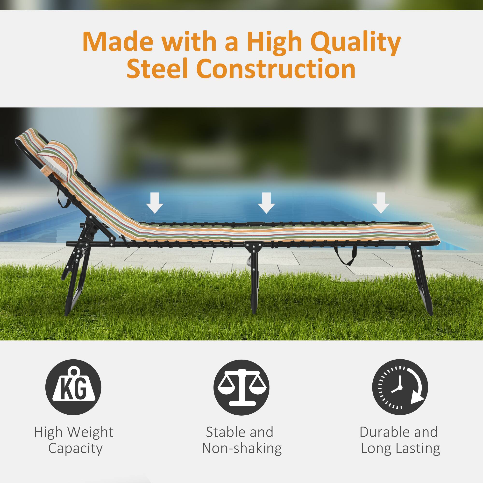 Made with a High Quality Steel Construction

- High Weight Capacity
- Stable and Non-shaking
- Durable and Long Lasting