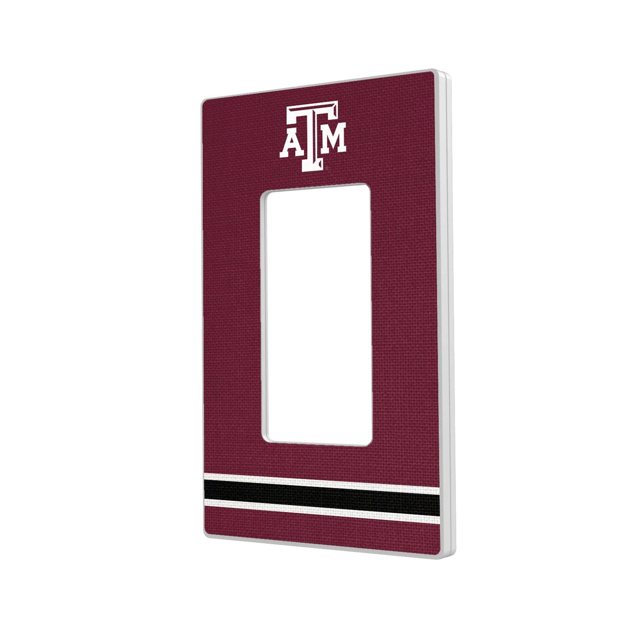 Keyscaper - Texas A&M Aggies Stripe Design Single Rocker Light Switch Plate - Multicolor
