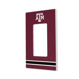 Keyscaper - Texas A&M Aggies Stripe Design Single Rocker Light Switch Plate - Multicolor