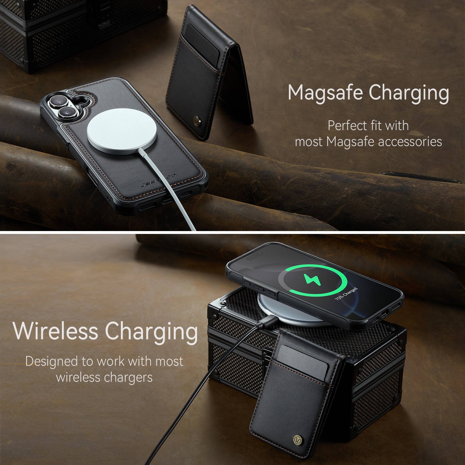 Magsafe Charging  
Perfect fit with most Magsafe accessories  

Wireless Charging  
Designed to work with most wireless chargers