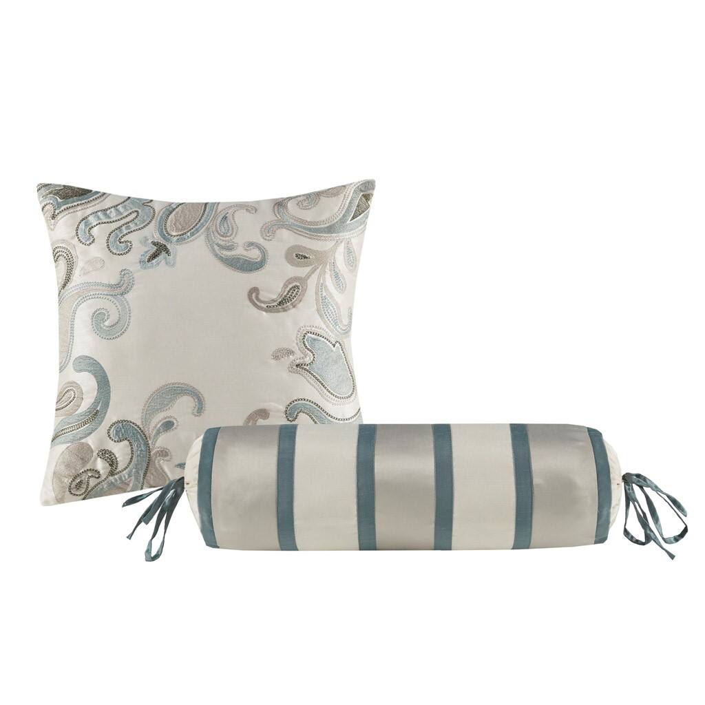 Alt View 4. Gracie Mills - Gracie Mills Thornton Supreme Comfort: 12-Piece Comforter Ensemble with Cotton Bed Sheets - Teal.