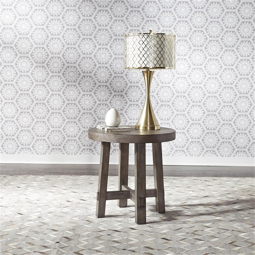 Alt View 2. Liberty Furniture Industries - Splay Leg Round End Table - Gray.