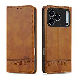 Dteck - Flip Wallet Case for Apple iPhone 17 Pro,Magnetic Closure Card Slots Kickstand Cover,Shock-Absorbing TPU Cover - Yellow