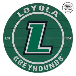 Jardine - Loyola Greyhounds 20" x 20" Indoor/Outdoor Circle Sign - Green