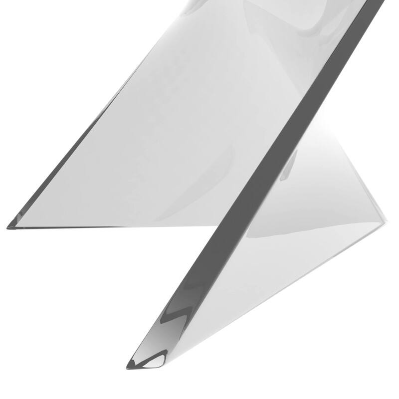 Alt View 6. LeisureMod - Randolph 15.75" Stackable Side Table, Weather-Resistant Triangular Plastic Accent End Table for Living Room or Backyard - Clear.