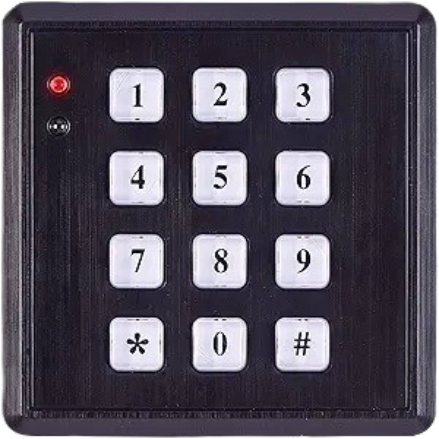 Stock Preferred - Realistic Burglar Deterrent Keypad with Flashing LED Lights - Black with Red and Green LED Lights