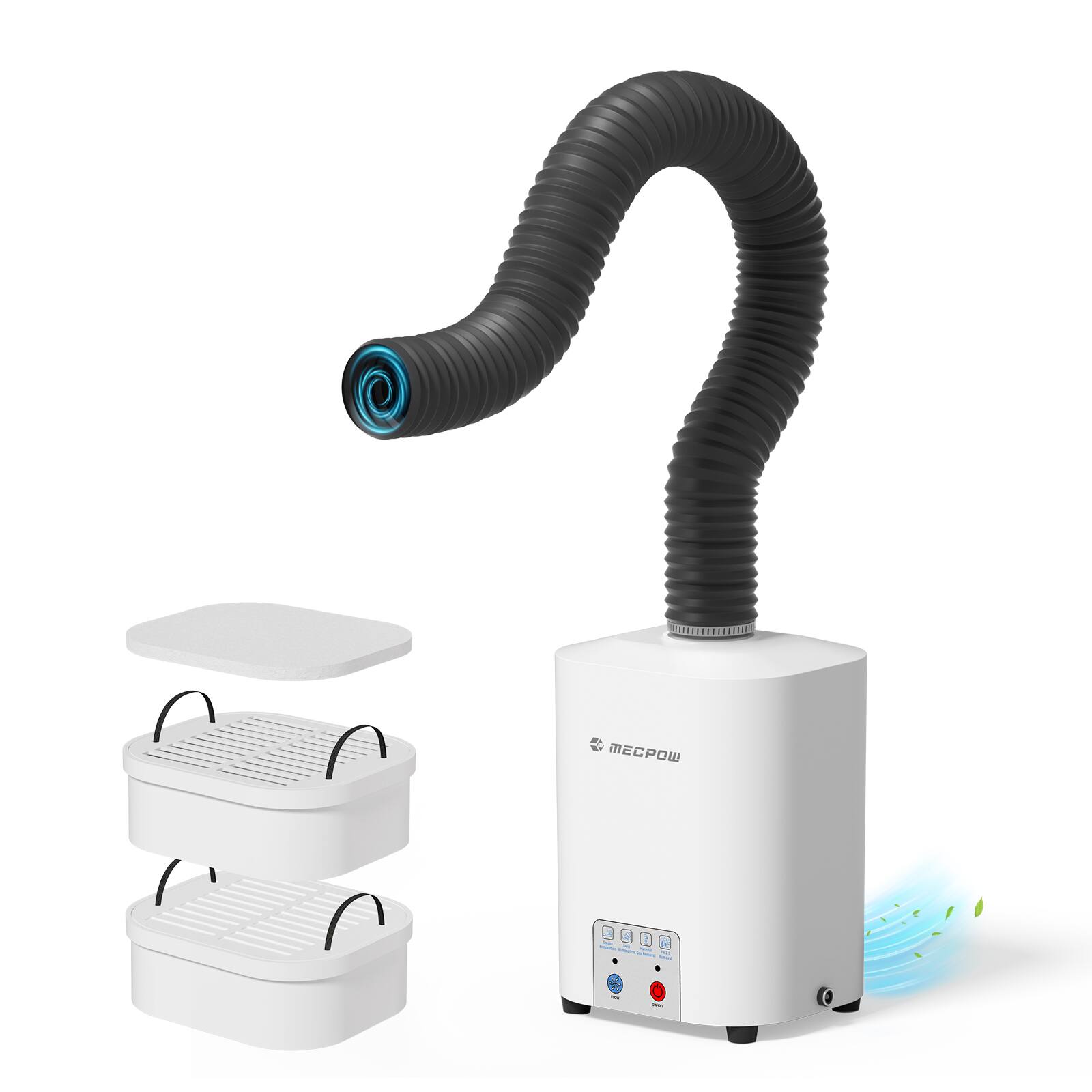 Alt View 6. Mecpow - X1 2-in-1 2W IR & 10W Diode Dual Laser Engraver & P50 Fume Extractor, 5000mm/s Ultra Fast Machine for Metal, Wood, etc..