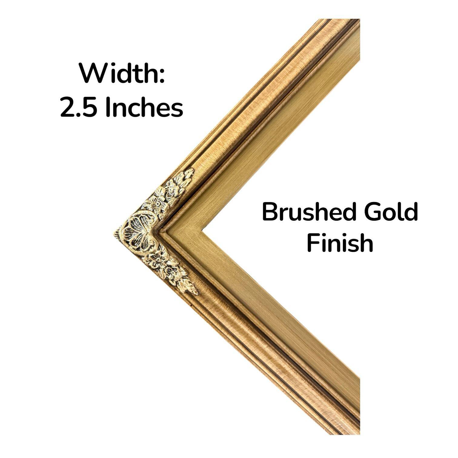 Width: 2.5 Inches  
Brushed Gold Finish