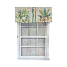 RLF Home - Felicity Tailored 100% Cotton Rod Pocket Lined Window Valance 50" x 15" - Multi
