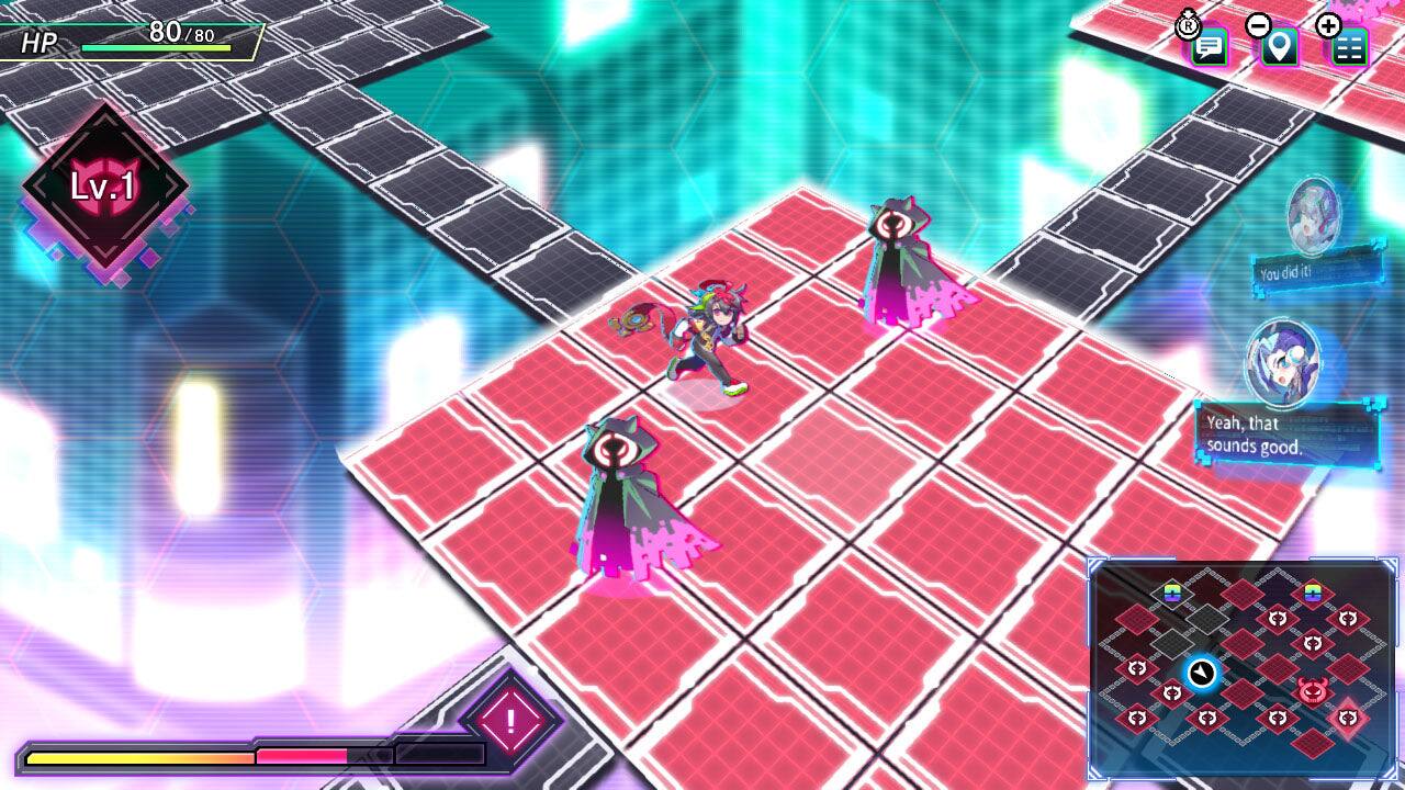 HP 80/80  
Lv.1  
You did it  
Yeah, that sounds good.