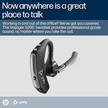 Poly Plantronics Voyager 5200 Wireless Bluetooth Headset - Best Buy Poly Plantronics Voyager 5200 Wireless Bluetooth Headset - Best Buy