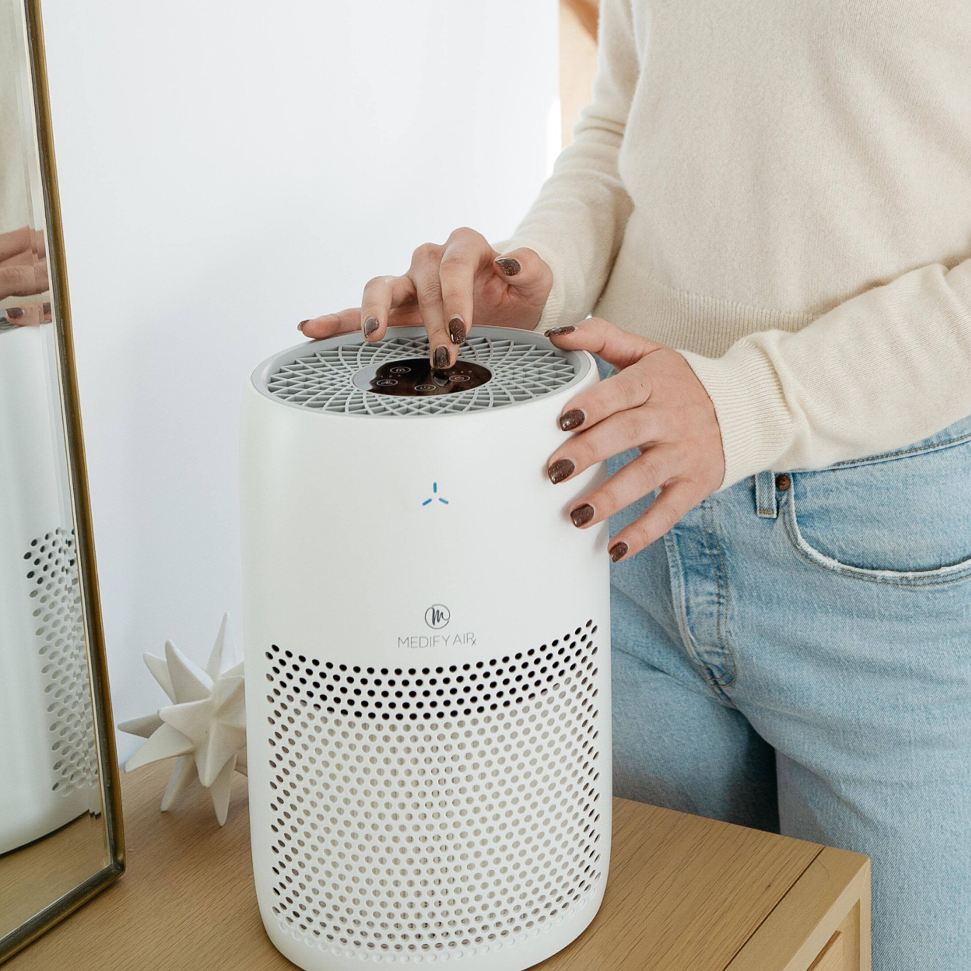 Alt View 14. Medify Air - Medify MA-22 278 Sq. Ft. Portable Air Purifier with True HEPA H13 Filter - White.