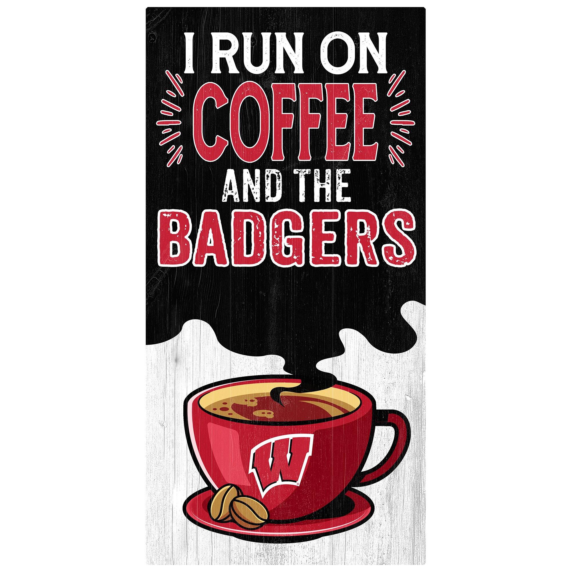 Wisconsin Badgers 6" x 12" Coffee Wall Art