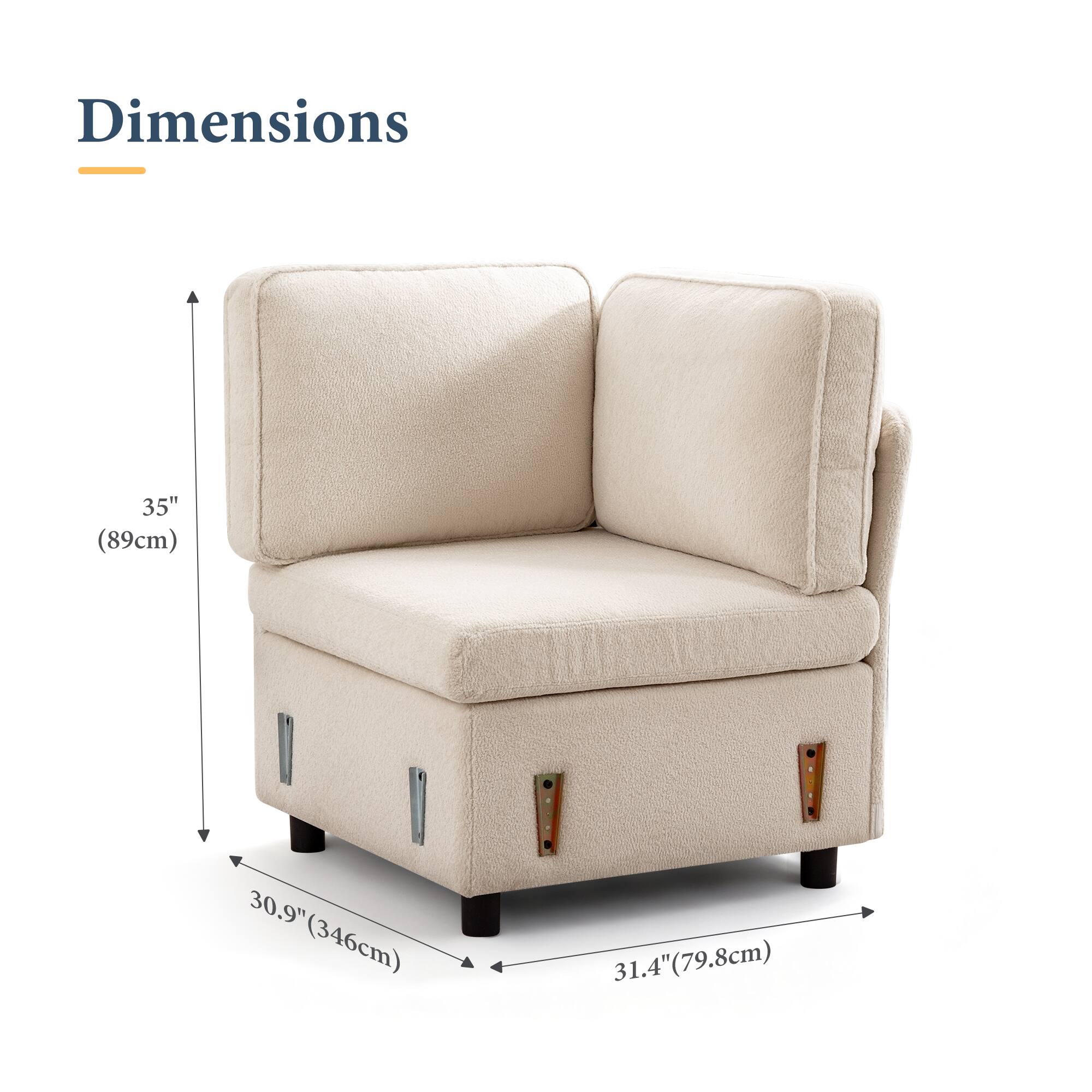 Dimensions: 35" (89cm) x 30.9" (79.8cm) x 31.4" (79.8cm)
