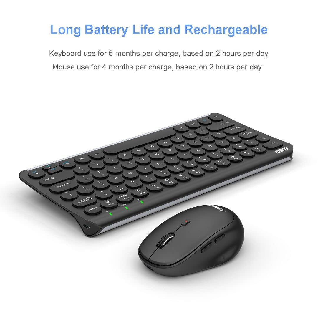 Long Battery Life and Rechargeable

Keyboard use for 6 months per charge, based on 2 hours per day

Mouse use for 4 months per charge, based on 2 hours per day