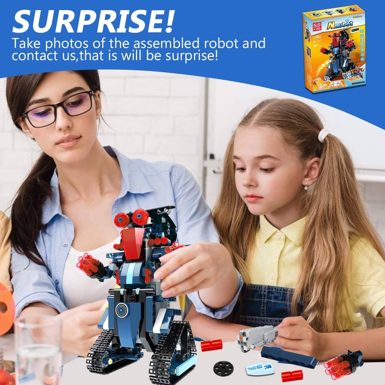 SURPRISE!  
Take photos of the assembled robot and contact us, that is will be surprise!