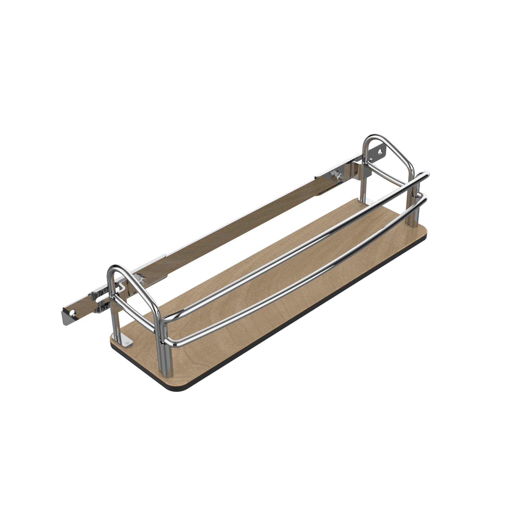 Alt View 5. Rev-A-Shelf - Rev-A-Shelf Steel Door/Wall Mount Spice Rack Pantry Shelf Organizer, 54SR-14-1 - Light Brown.