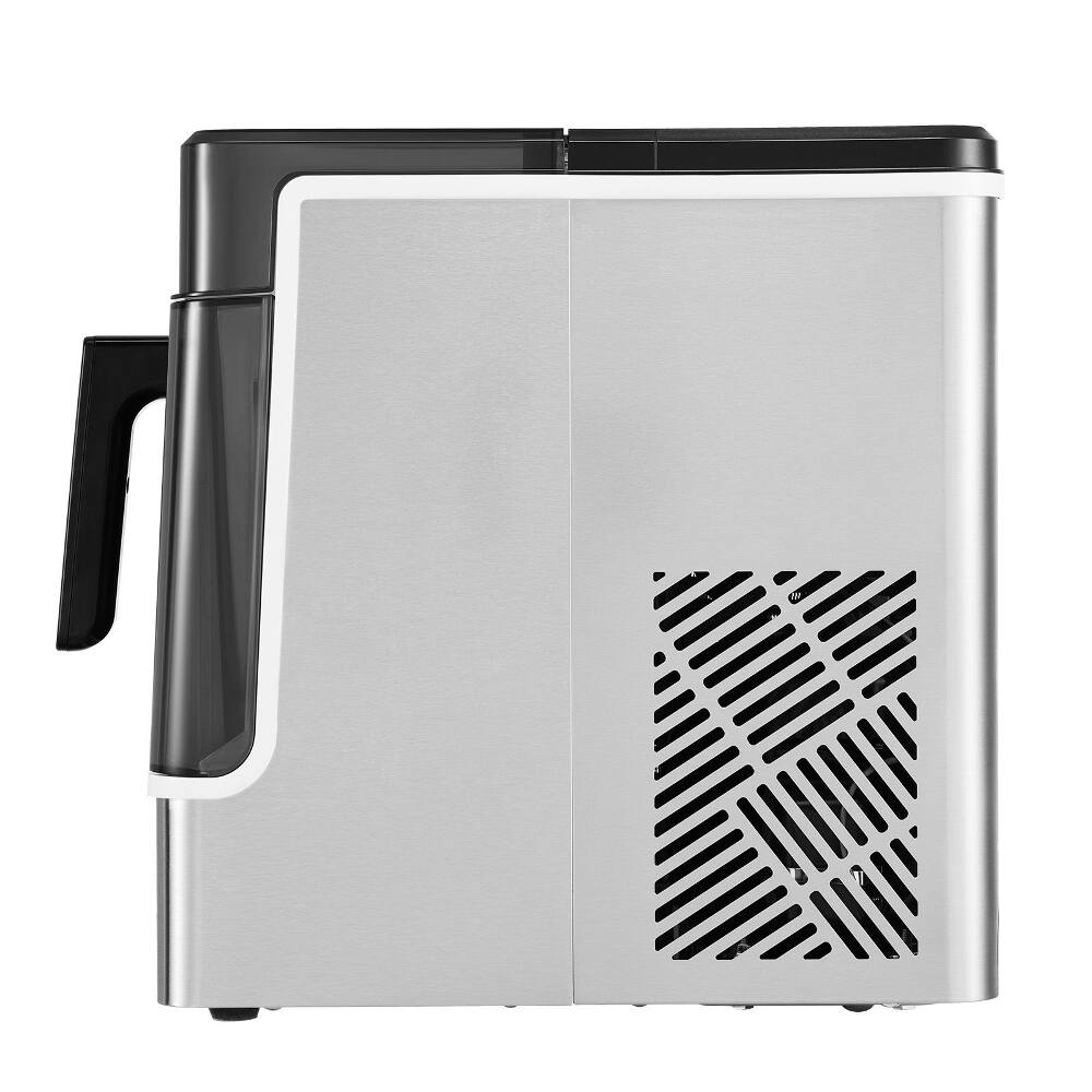 Alt View 7. Loheer - Loheer Countertop Ice Maker 46 Lbs 24Hrs Self Cleaning Portable Ice Machine For Home Kitchen Office - Silver.