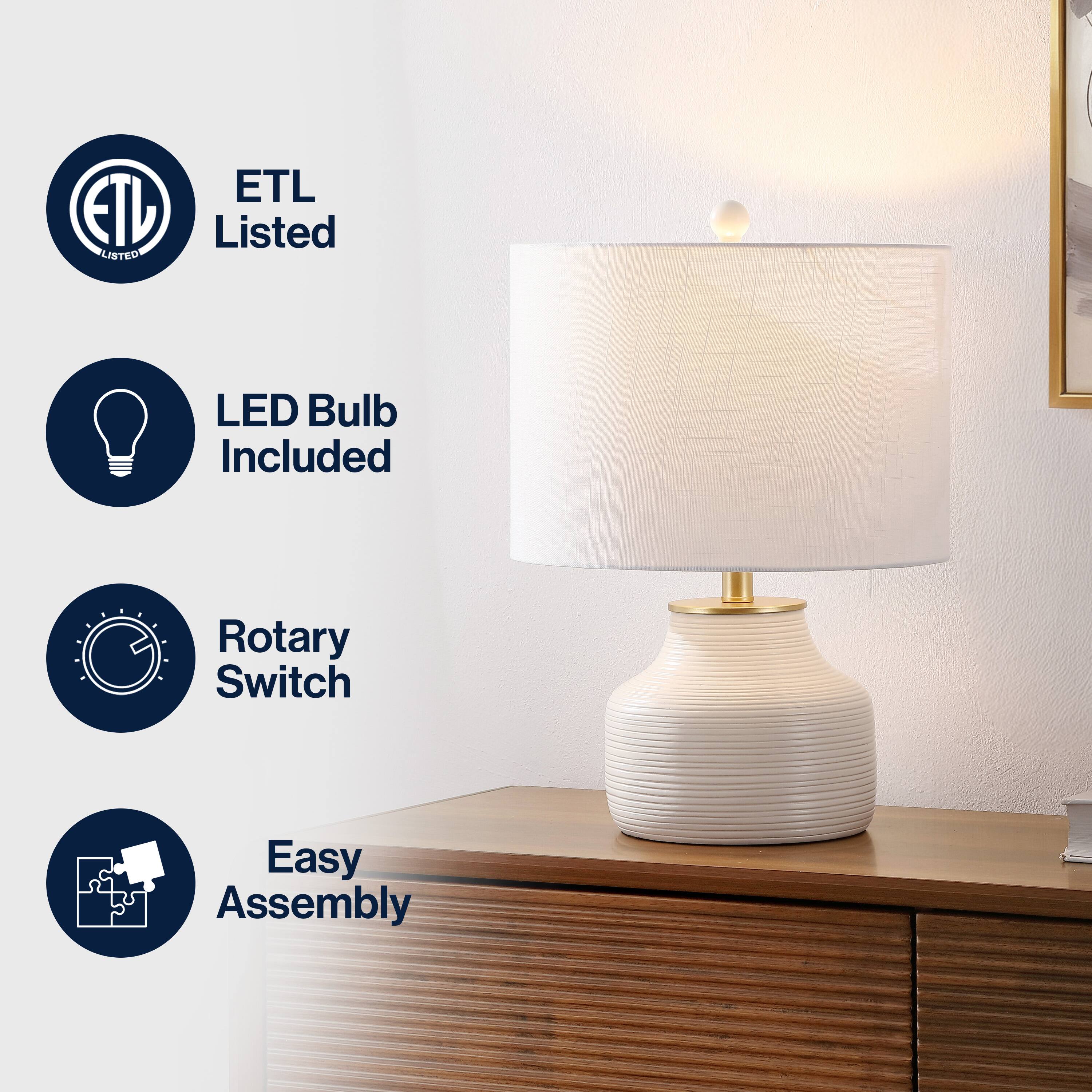 ETL Listed  
LED Bulb Included  
Rotary Switch  
Easy Assembly