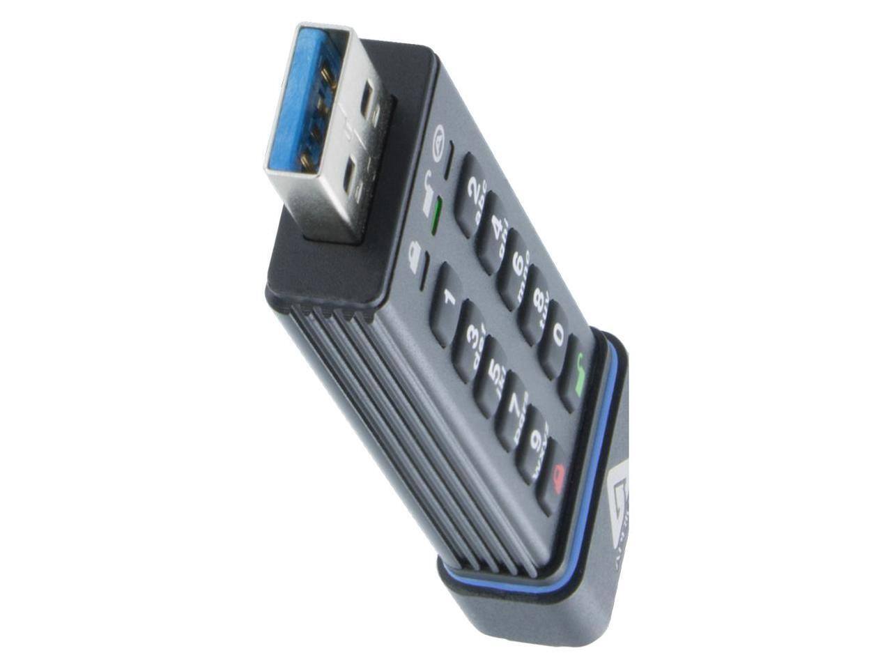 Alt View 6. Apricorn - Apricorn Aegis Secure Key USB 3.0 Flash Drive ASK31TB - Black.