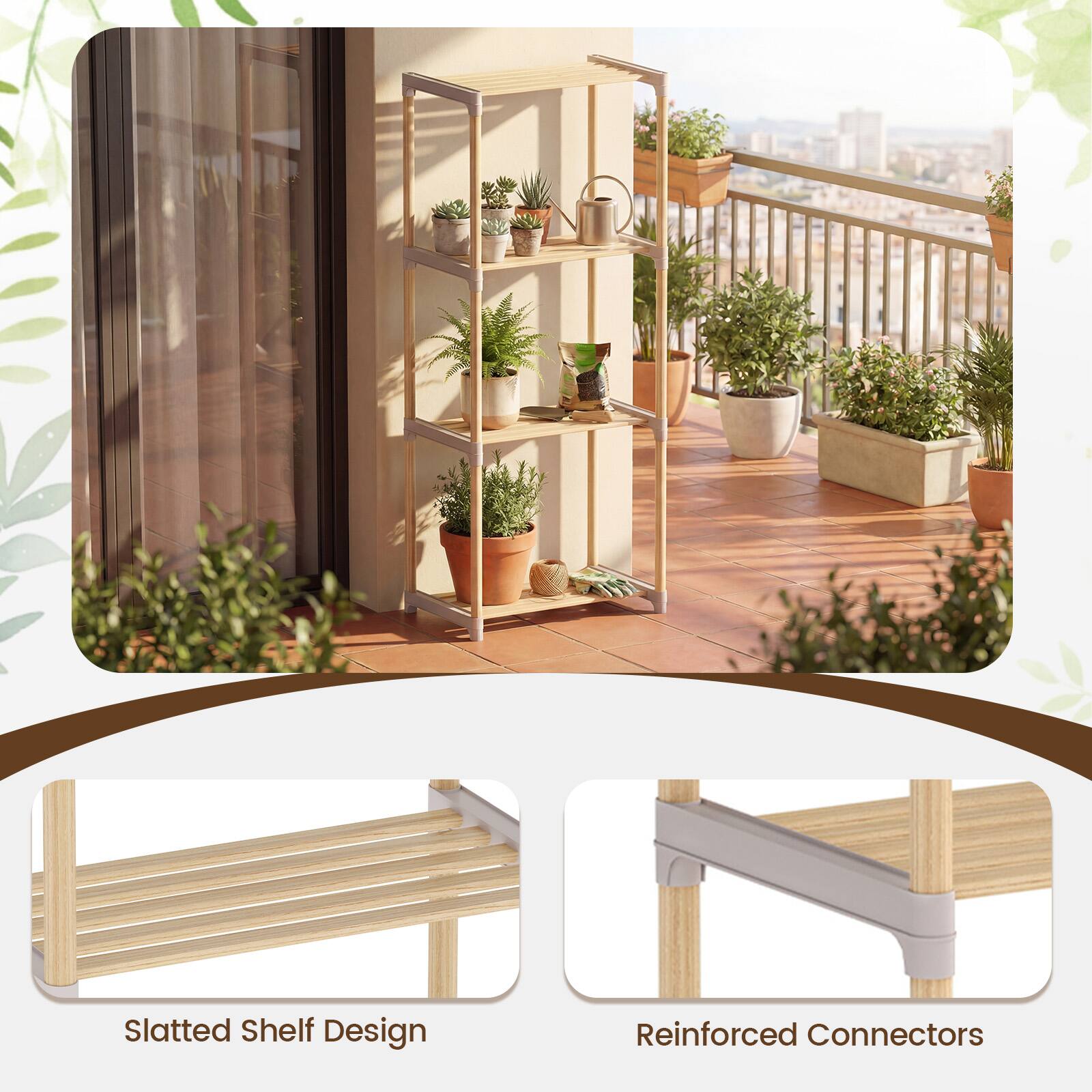 Slatted Shelf Design  
Reinforced Connectors