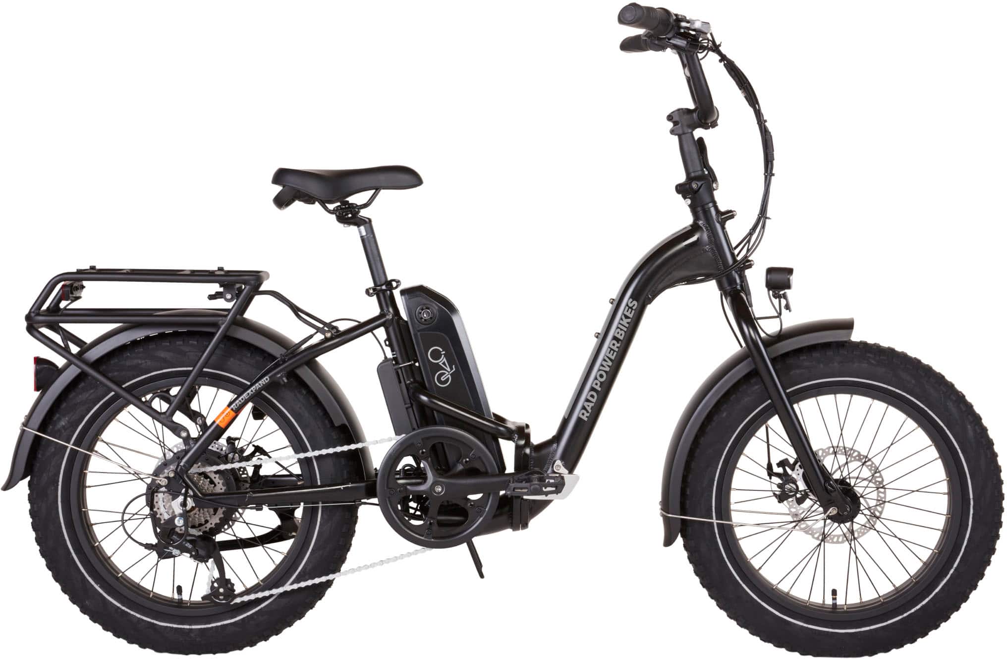 Rad Power Bikes - RadExpand 5 - Folding ebike w/ 45 miles max operating range & 20 mph max speed - One Size - Black - Front_Zoom