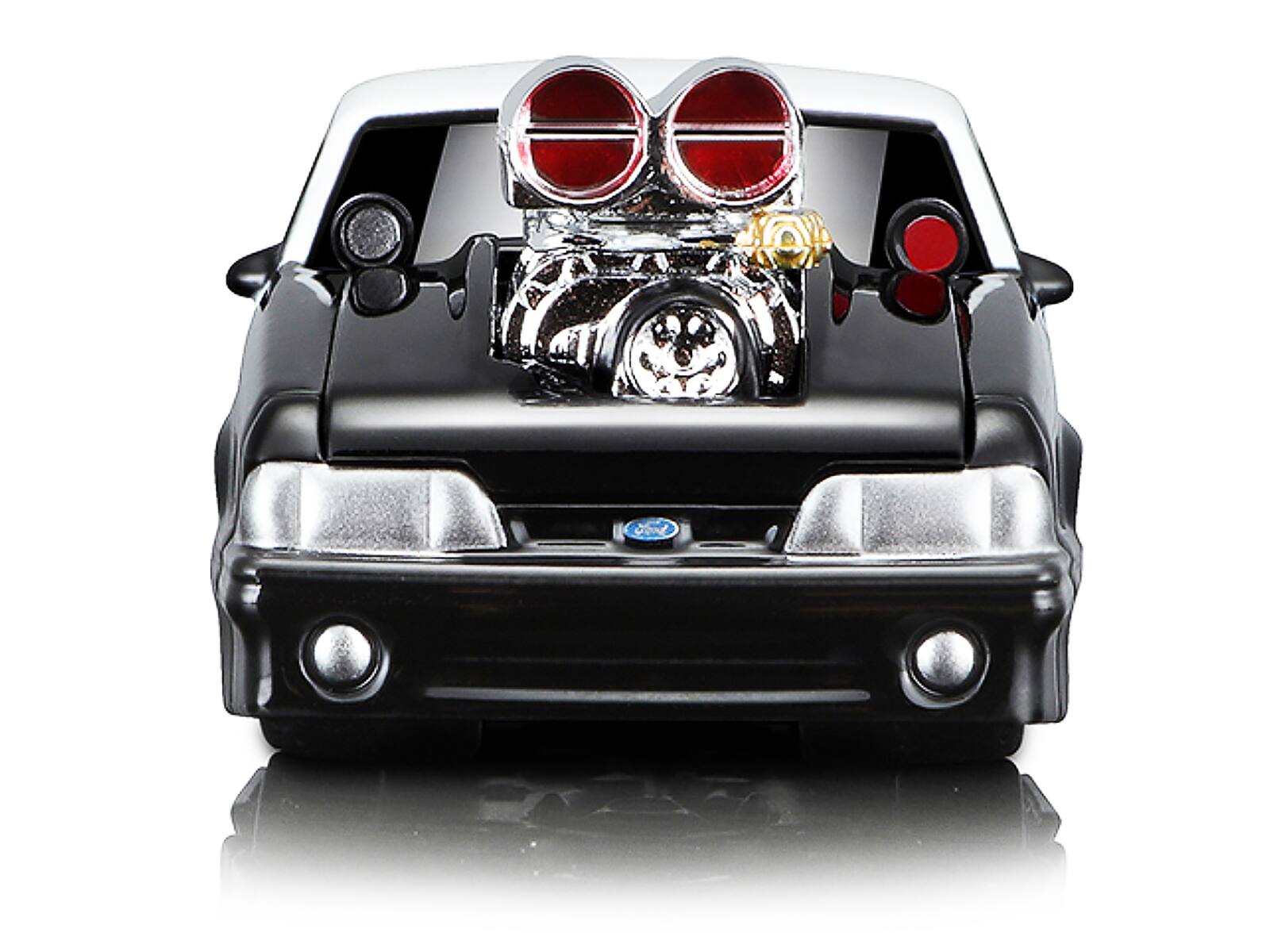 Alt View 3. Muscle Machines - 1993 Ford Mustang SVT Cobra CHP "California Highway Patrol" Black and White 1/64 Diecast Model Car by Muscle Machines.