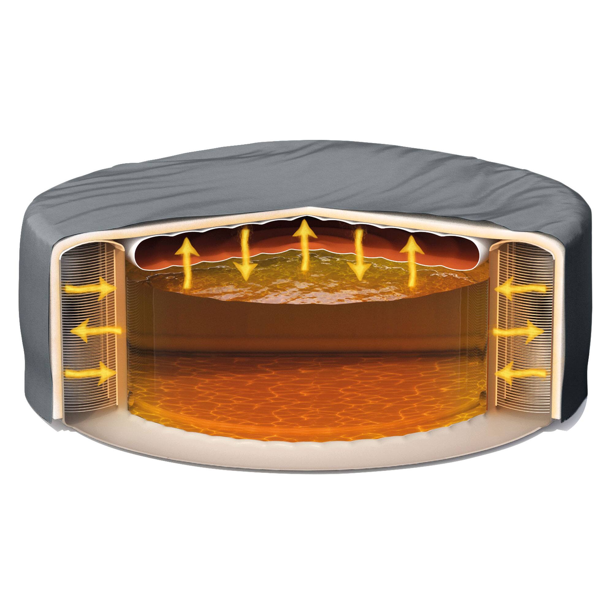 Alt View 4. Intex - Intex PureSpa Plus Greywood Inflatable Hot Tub Jet Spa with Filter Cartridges - Grey.