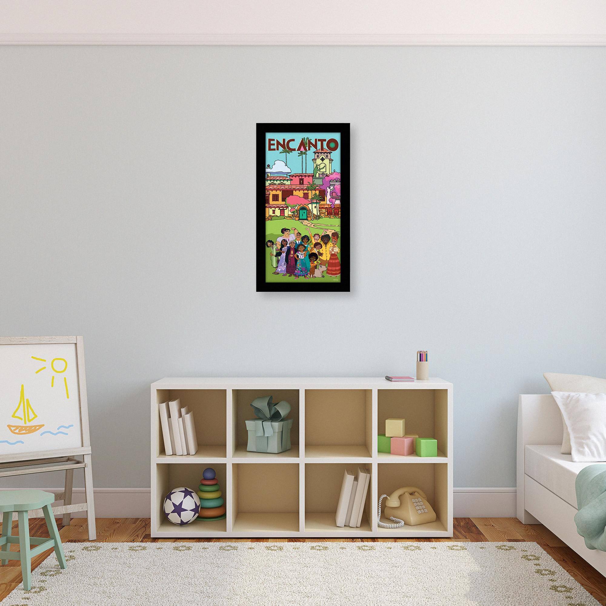 Alt View 2. Disney - Disney Encanto Group 10 x 18 Inch Framed MDF Wall Art - Multi-Color.