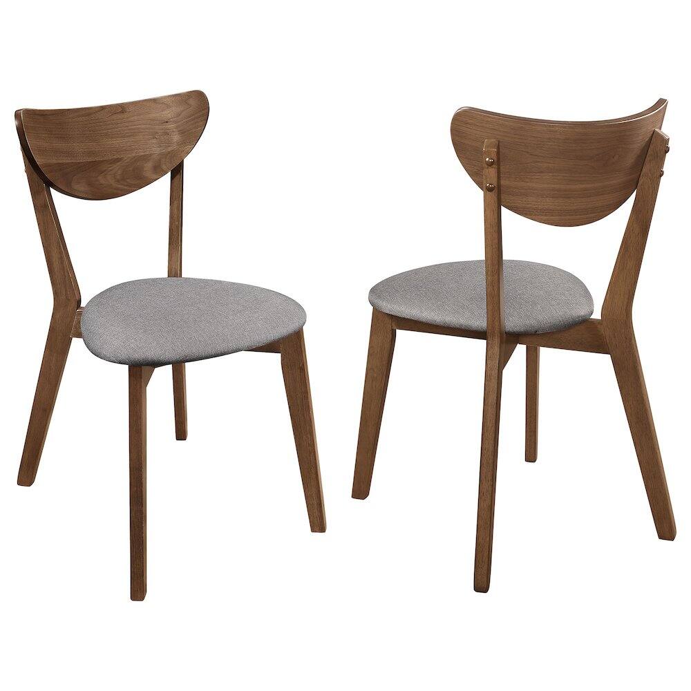 Front. Coaster Co. of America - Alfredo Dining Side Chair Grey and Natural Walnut (Set of 2) - Brown.