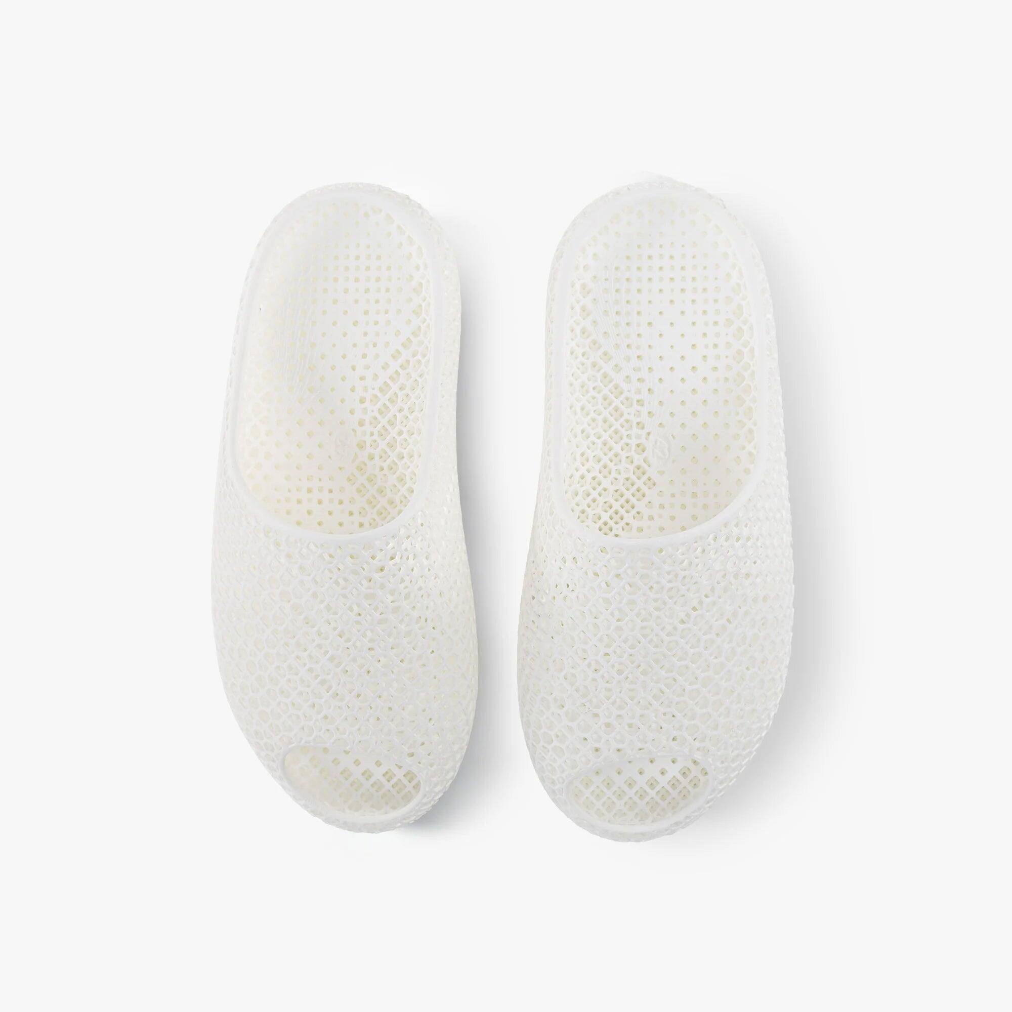 Left. Nexbie - AeroCloud 3D Printed Slippers - White.