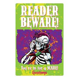 Trick or Treat Studios - Goosebumps Reader Beware Metal Sign - Multi-Colored