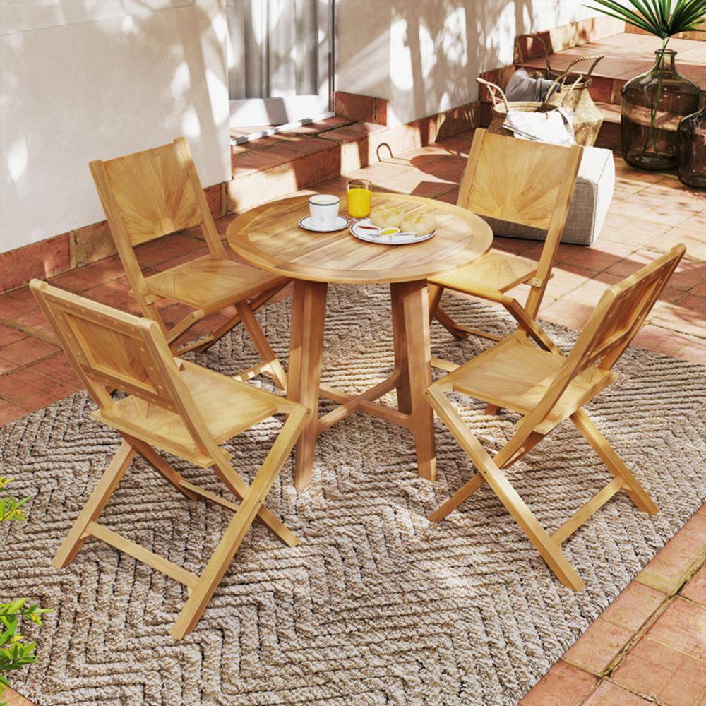 Left. Kadyn - Outdoor Dining Room Chairs, Patio Kitchen Chairs,2 Pieces Folding Patio Chairs with Inclined Backrest - Beige.