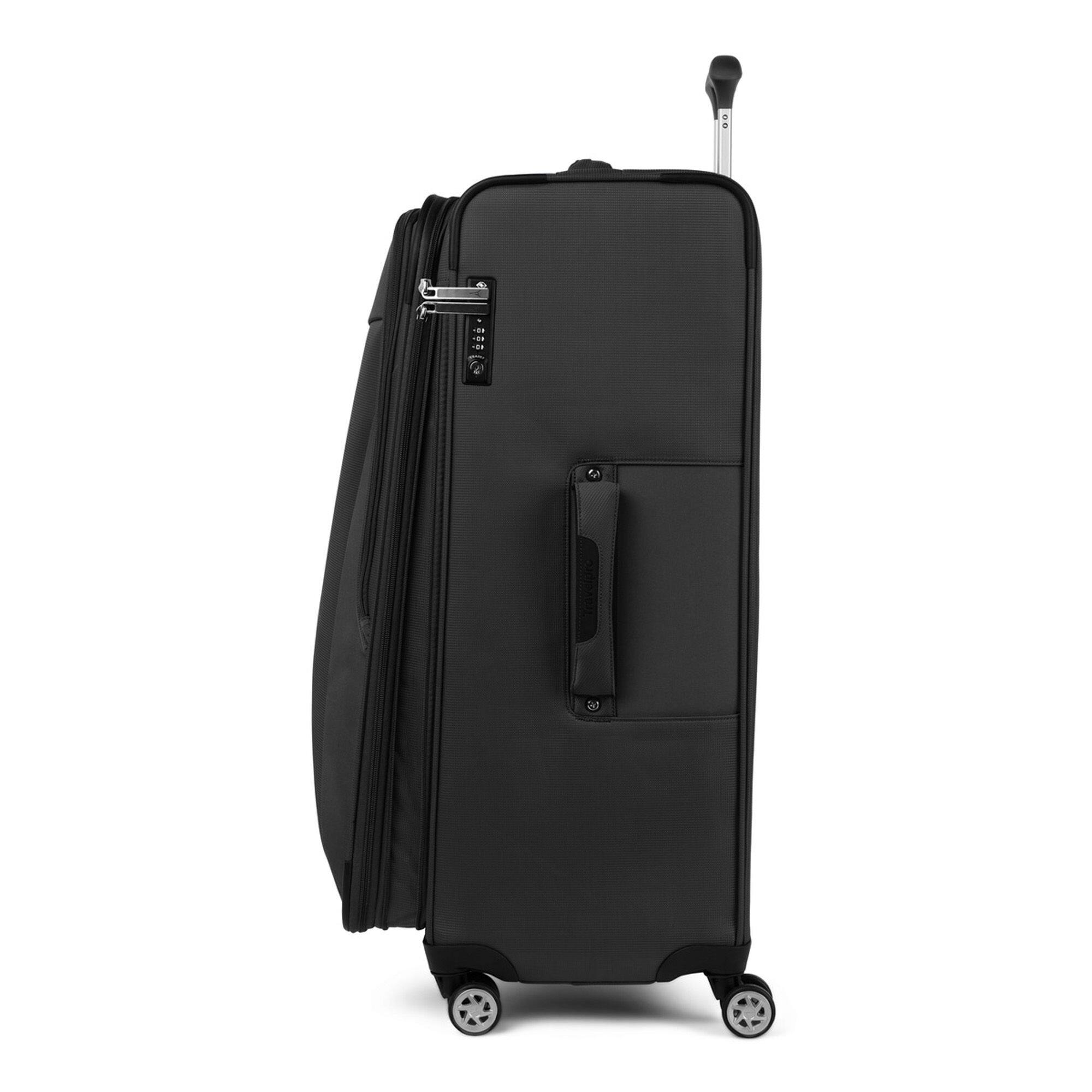 Alt View 3. Travelpro - Walkabout 6 Softside Expandable 29" Large Checked Spinner Luggage - Jet Black.