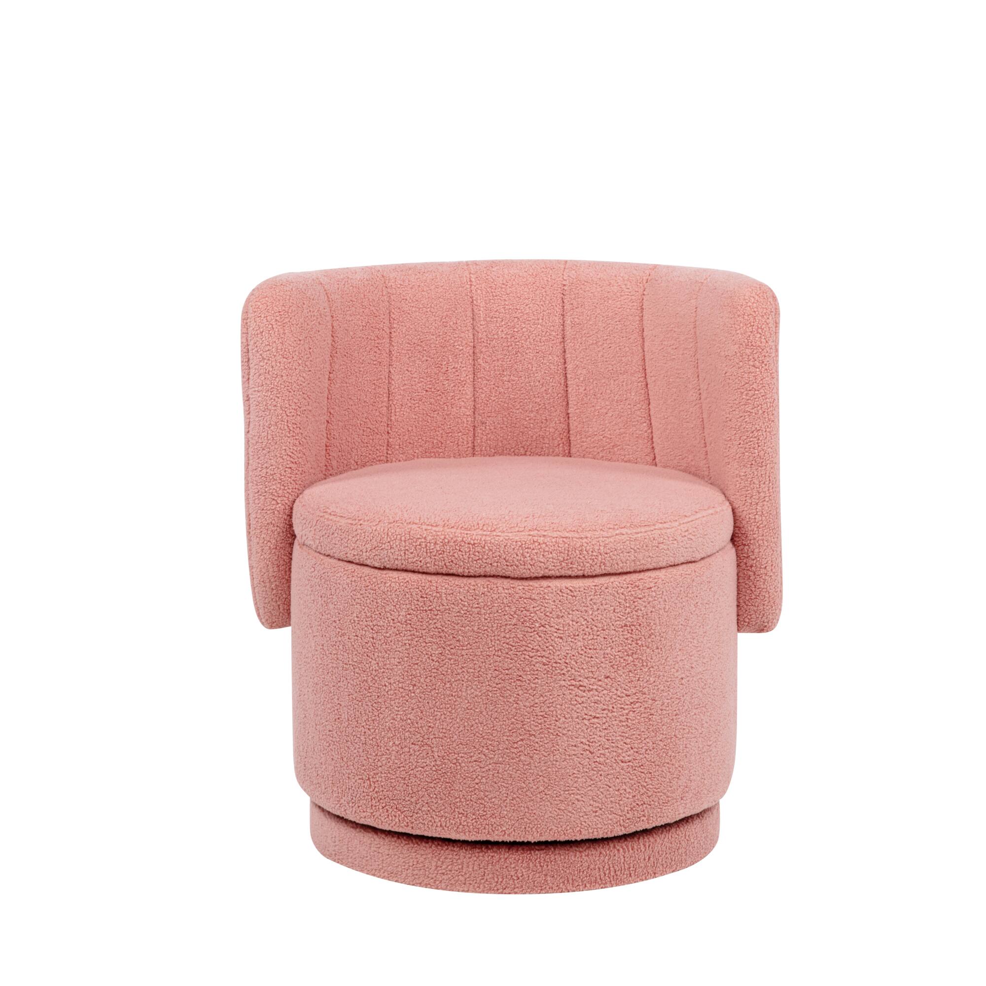 Alt View 2. GOODSILO - Modern Swivel Sofa Chair with Hidden Storage Compartment for Living Room and Bedroom - Pink.