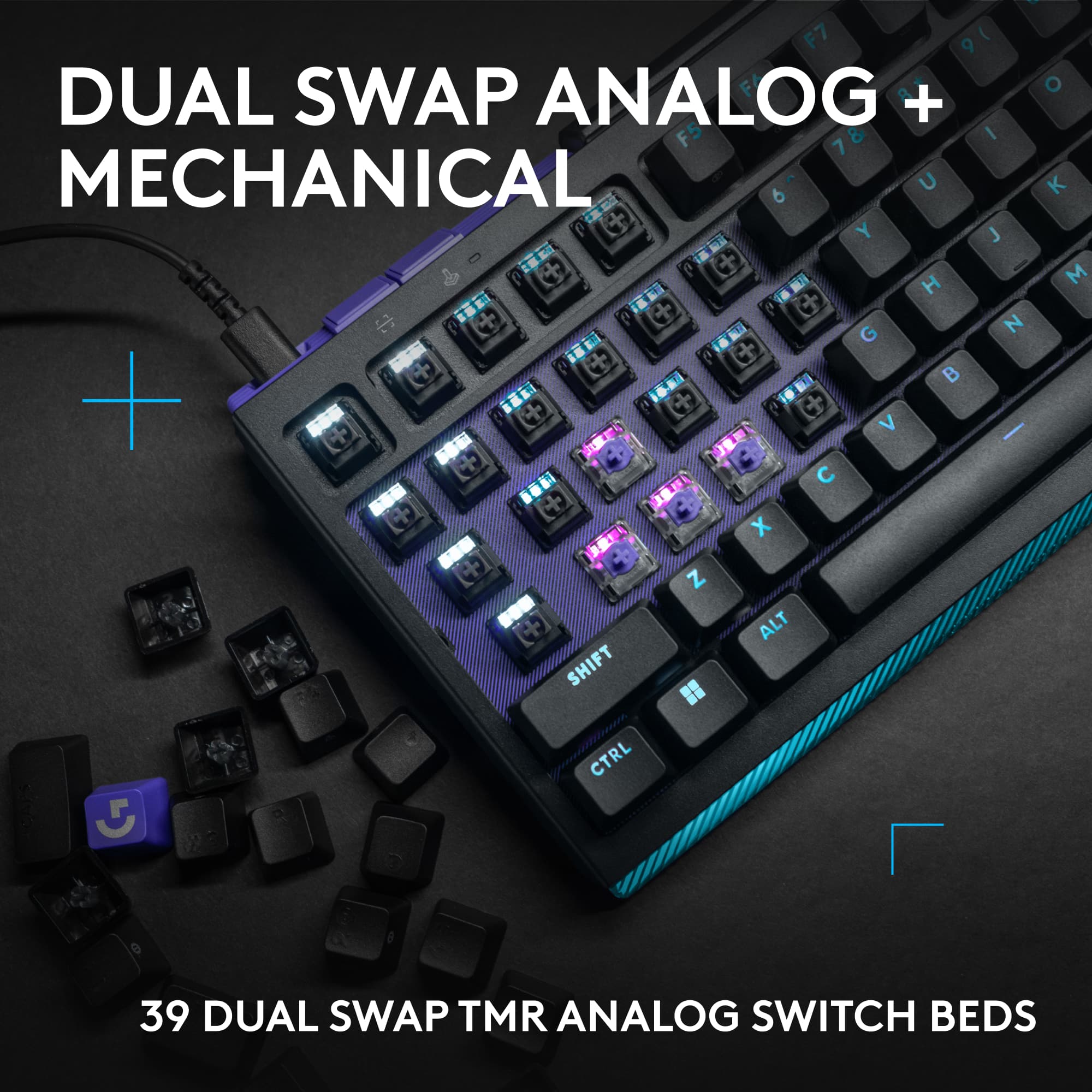 Logitech G512 X 98 Full size DUAL SWAP Hot Swappable TMR Analog