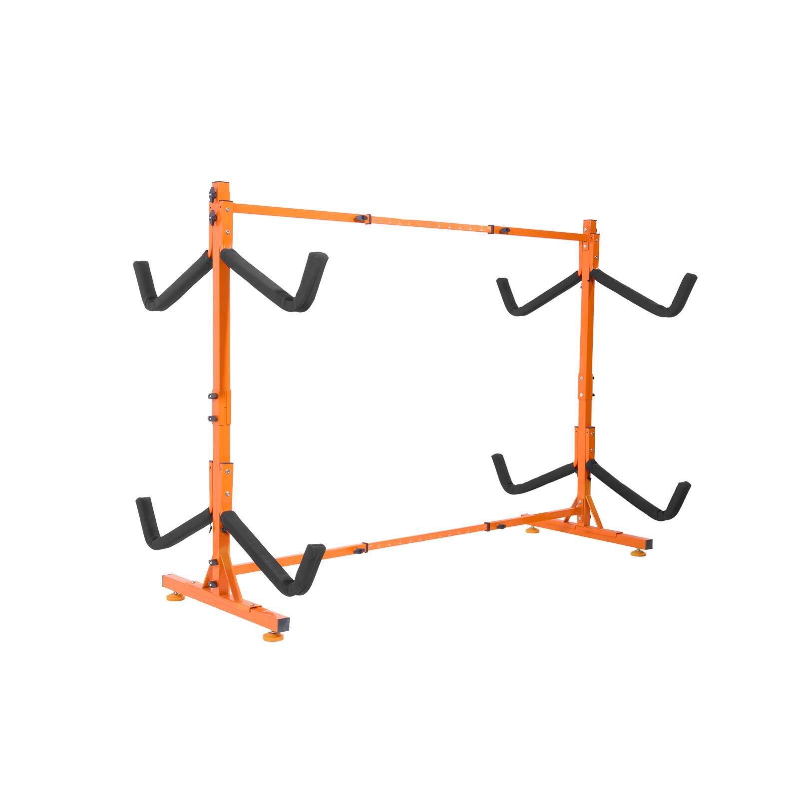 Alt View 5. VEVOR - Freestanding Kayak Storage Rack, Kayak Stand for 4 Kayak Canoe Paddleboard, Heavy-duty Steel Kayak Hanger Holder - Black;Orange.