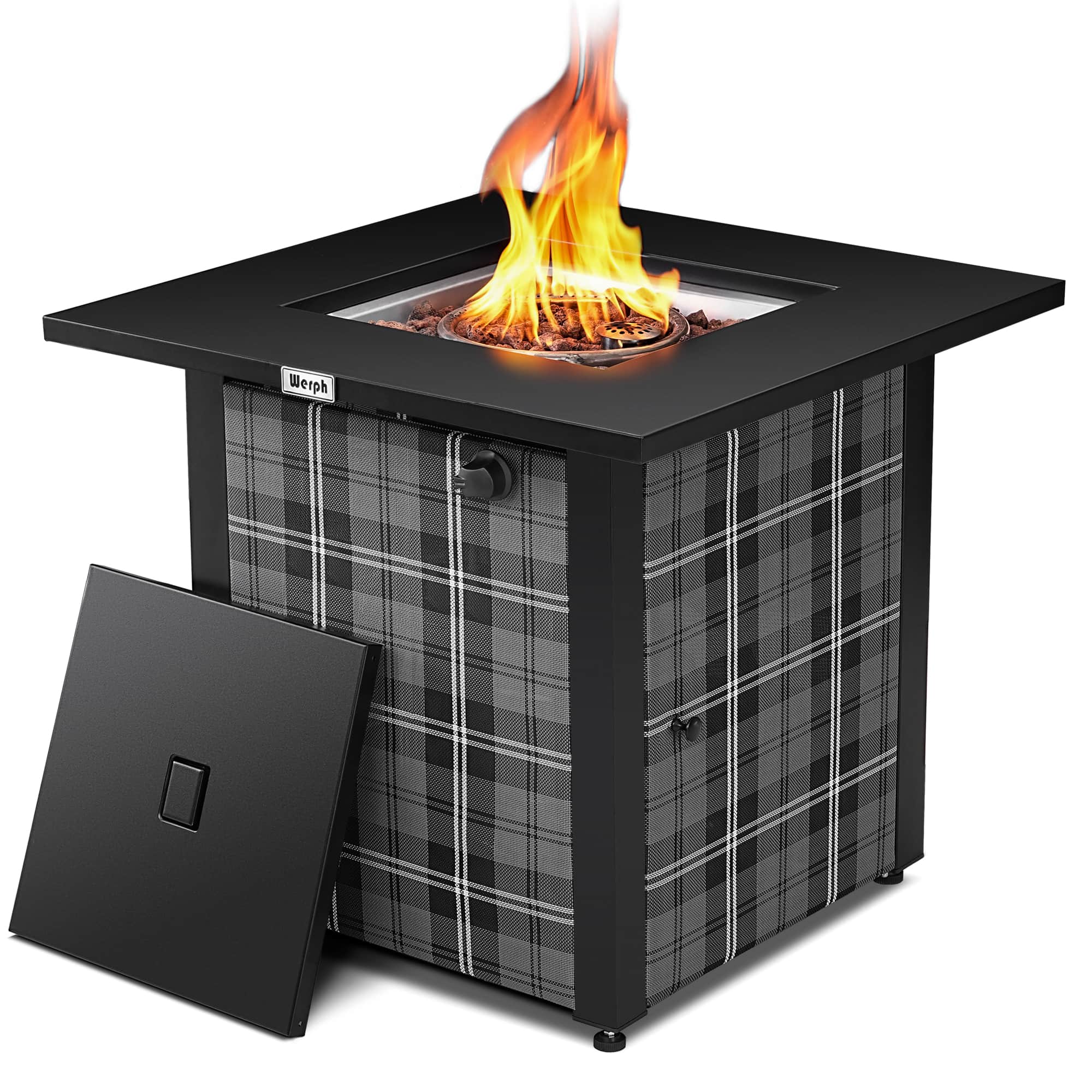Werph - 28" Propane Fire Pit Table - Black