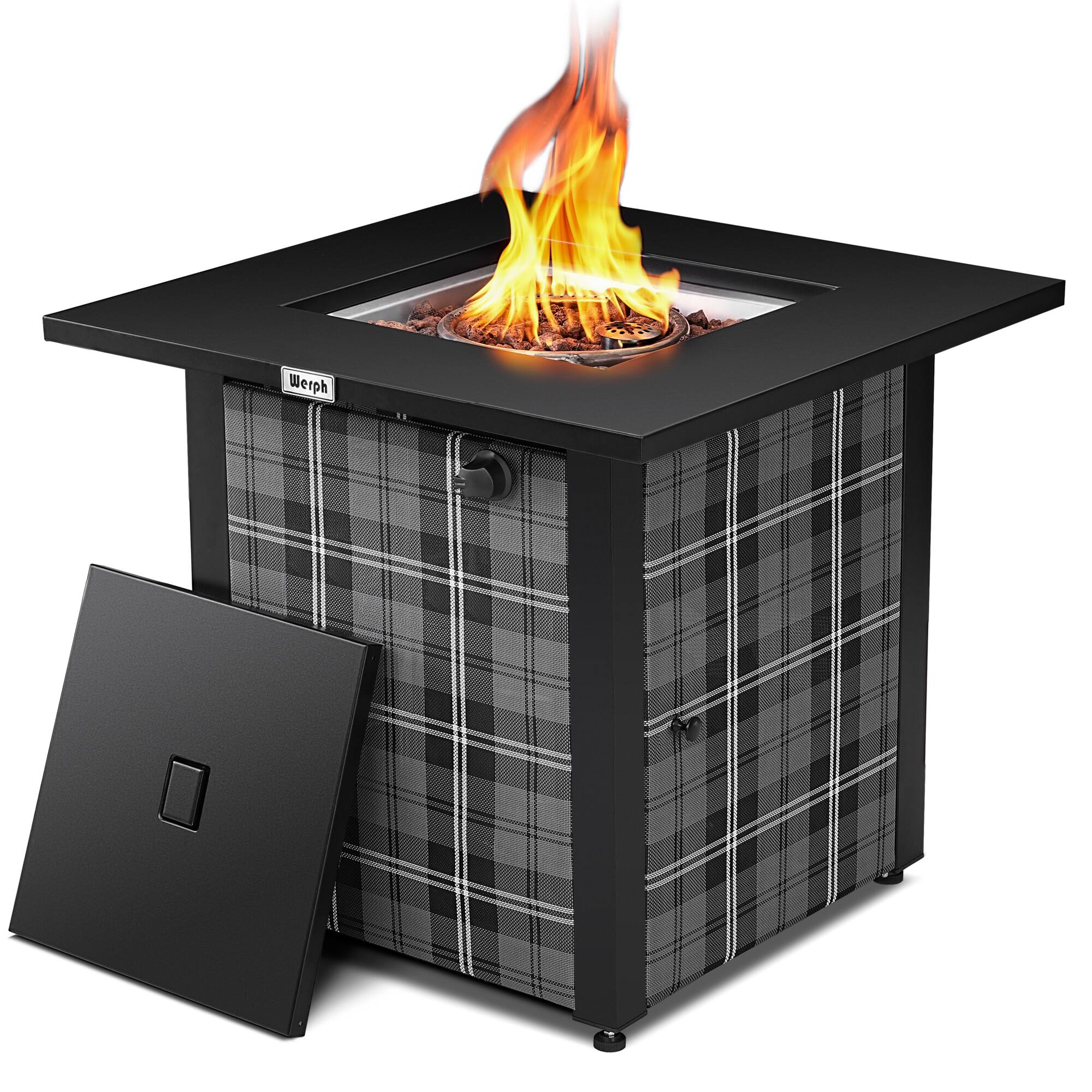 Werph - 28" Propane Fire Pit Table - Black