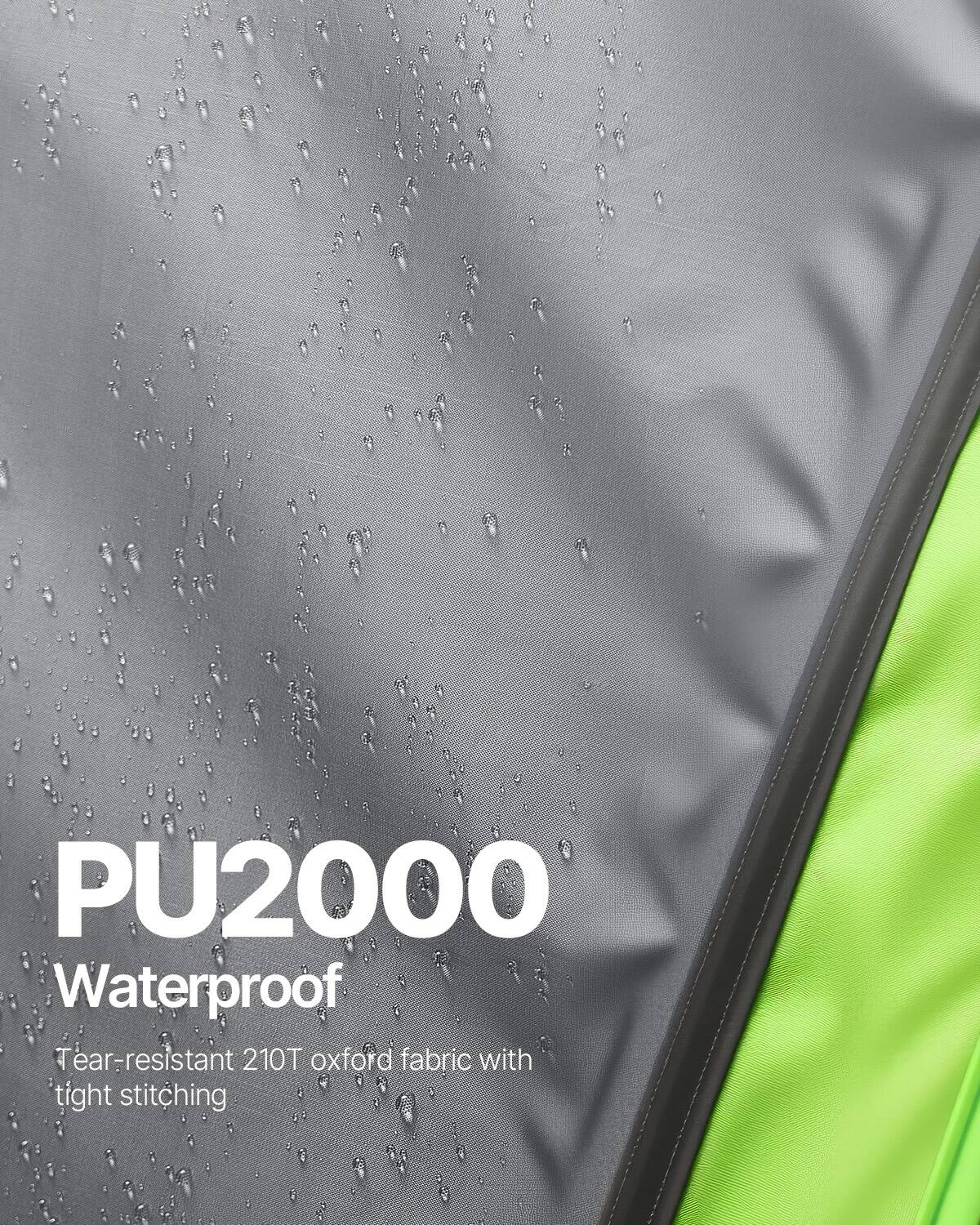 PU2000 Waterproof Tear-resistant 210T oxford fabric with tight stitching