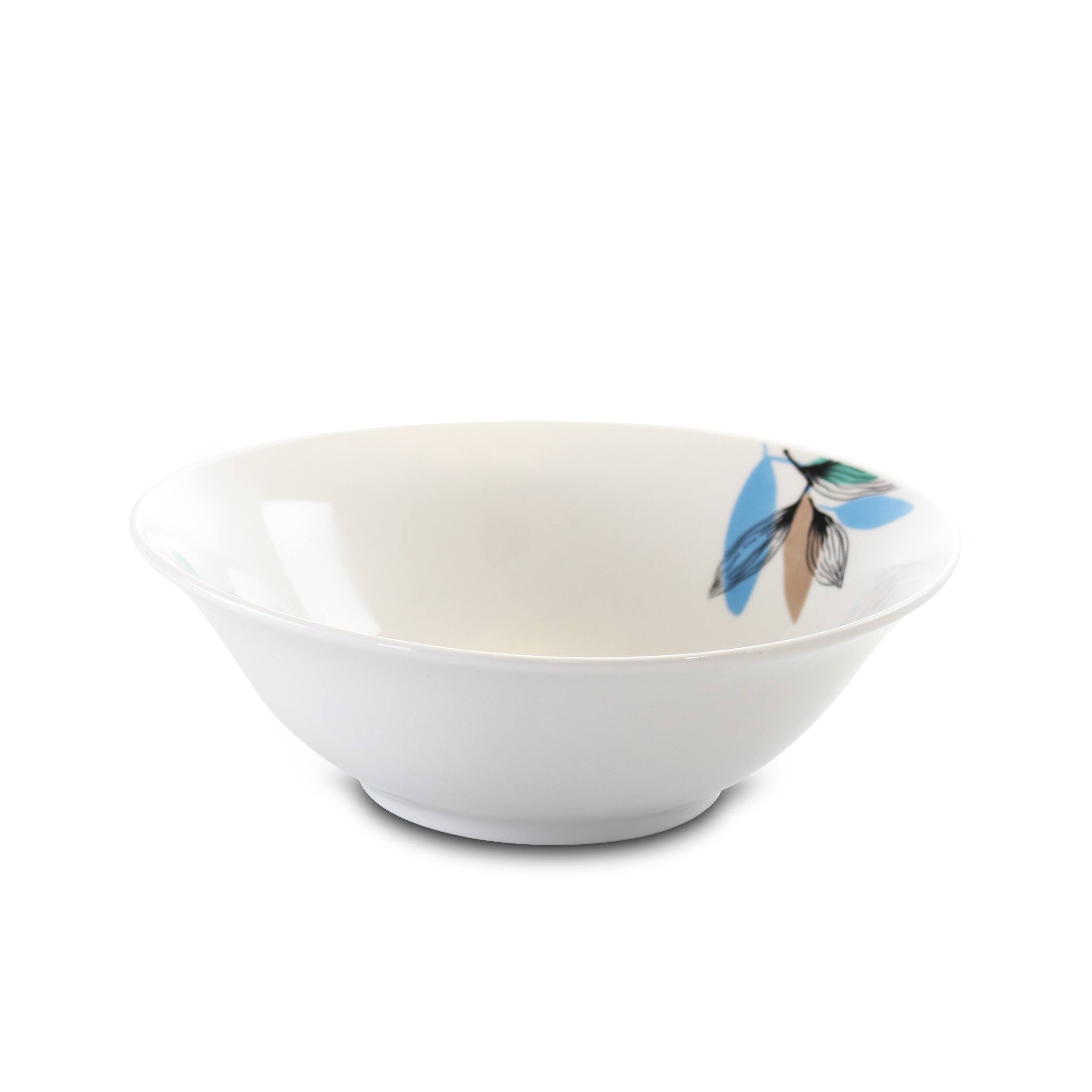 Alt View 3. Gibson - Gibson Home Vineyard Blue 12 Piece Round Fine Ceramic Dinnerware Set - White.